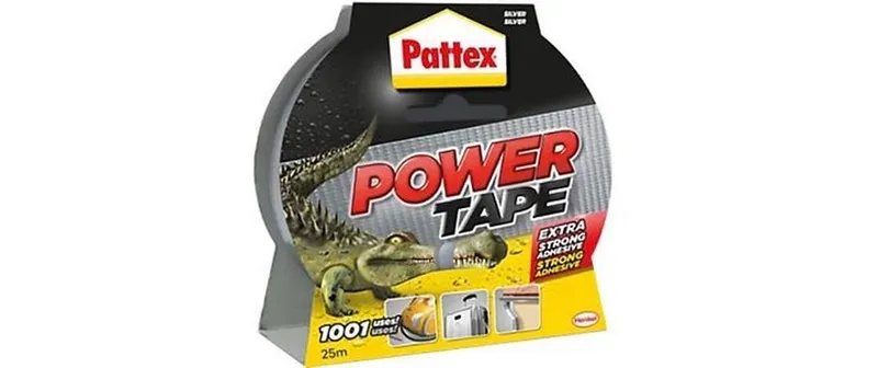 Pattex Power-Tape 50 mm x 25 m, Silber/gris