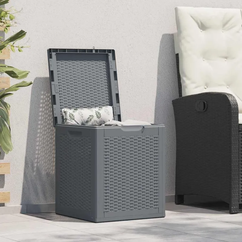 Gartenbox grigio PP Rattan 90 L