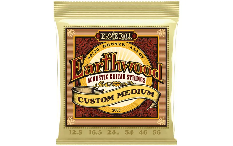 Ernie Ball Corde per Chitarra 2005 Earthwood Bronze – Custom Medium 12.5-56