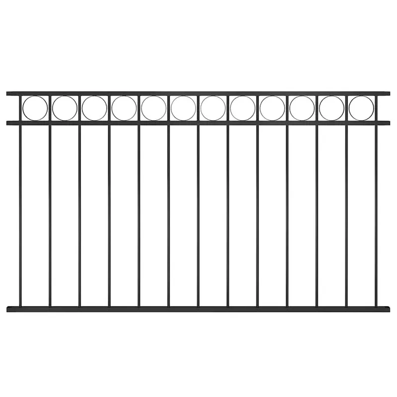 Zaunelement ASSEN Stahl 163x80 cm Schwarz