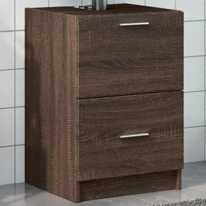 Waschbeckenunterschrank marrone Eichen-Optik 40x37x59 cm