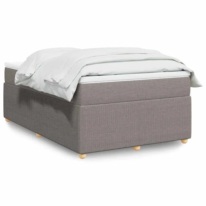 letto boxspring mit Matratze Taupe 120x190 cm tessuto