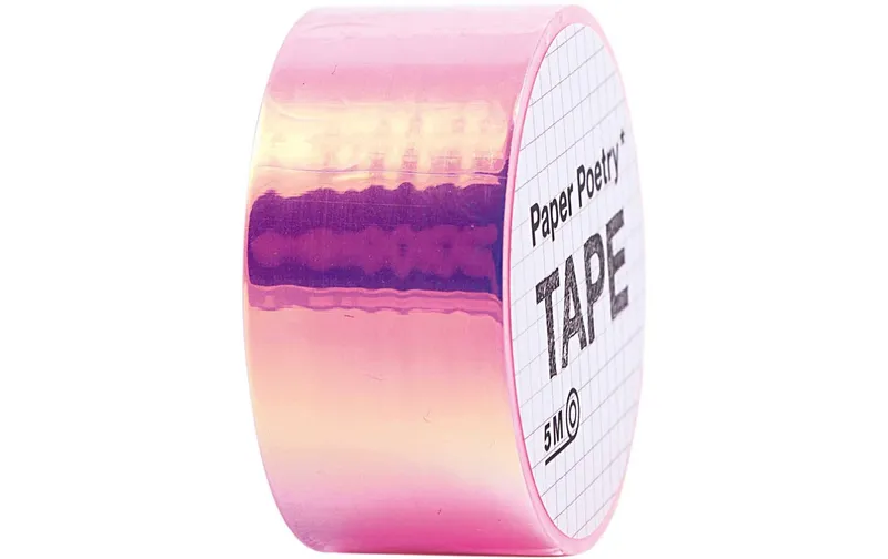 Rico Design Deko-Klebeband Mirror Rainbow 1.9 cm x 5 m, Pink