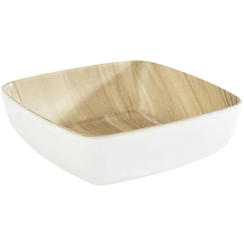 APS Schale Schale FRIDA 0.85 lt., Weiss(aussen)/Holzoptik Weiss