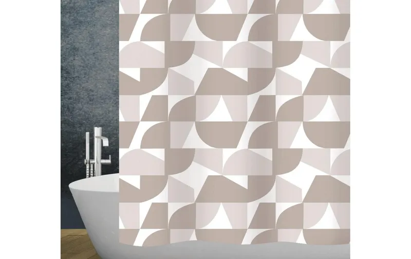 diaqua® Duschvorhang Pasito 180 x 180 cm, Beige/bianco