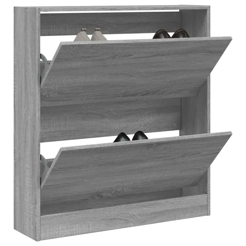 Schuhschrank grigio Sonoma 80x21x87,5 cm derivato del legno