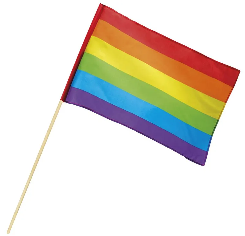 Regenbogen Handfahne