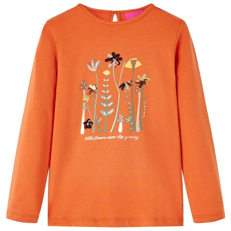 Kinder-Langarmshirt Dunkelorange 104