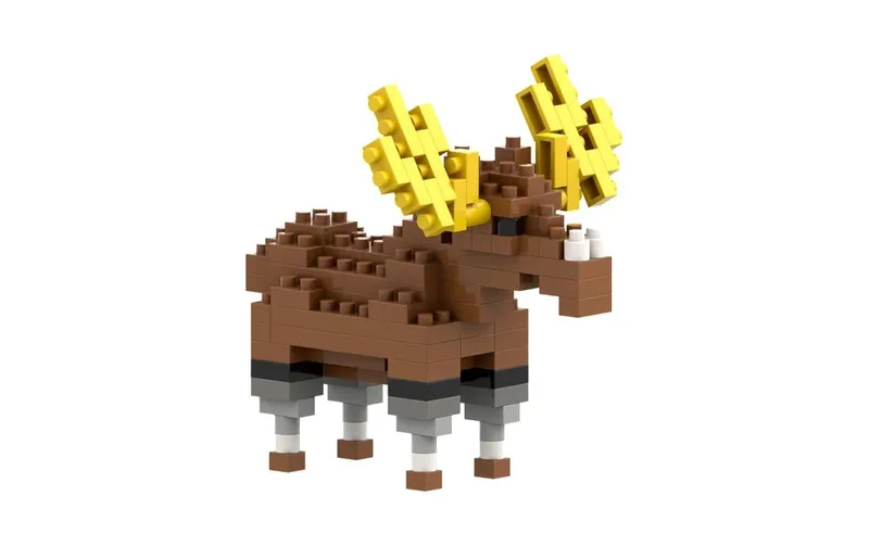 BRIXIES Bausteinmodell Elch / moose aus 109 Beusteinen