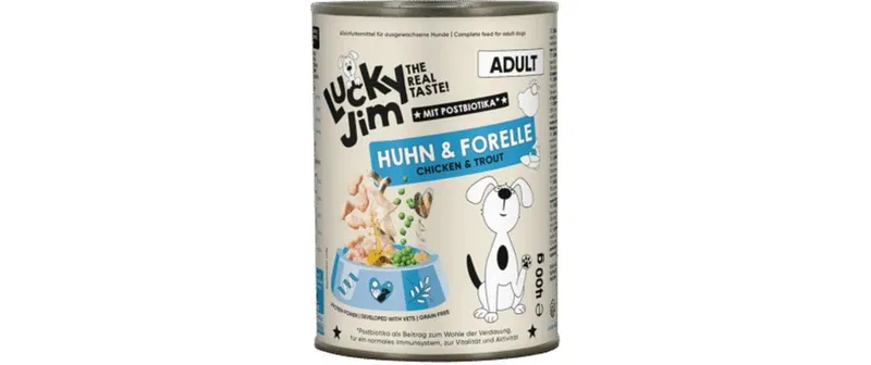 Lucky Jim Nassfutter Adult Huhn et Forelle 400g