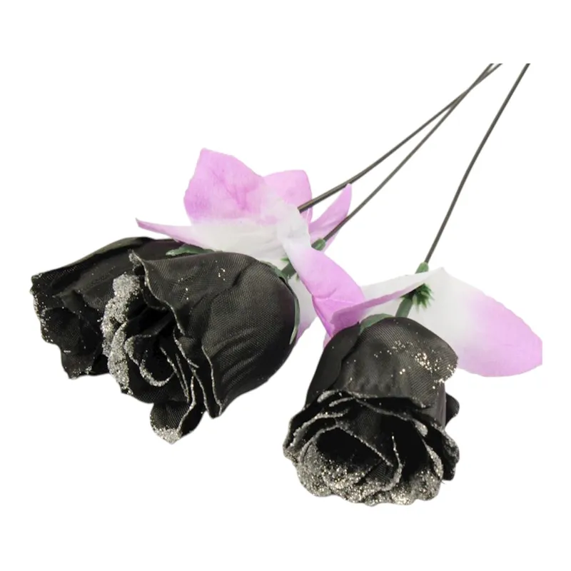 Glitterrose schwarz