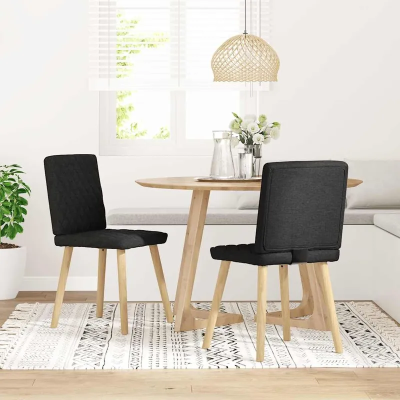 Esszimmerstühle 2 Stk. nero tessuto