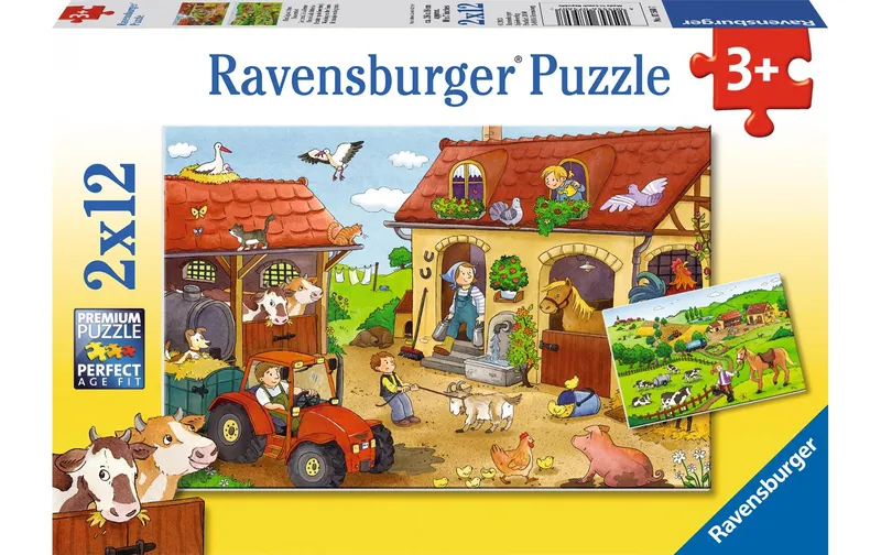 Ravensburger Puzzle Fleissig auf the Bauernhof 2 x 12 Teile