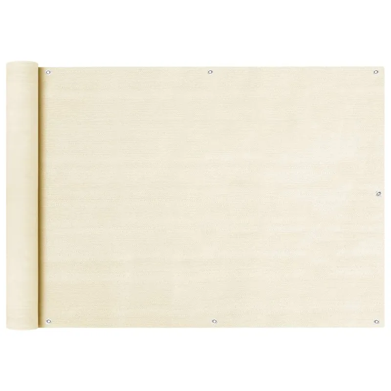 Balkon frangivista Creme 75x500 cm HDPE