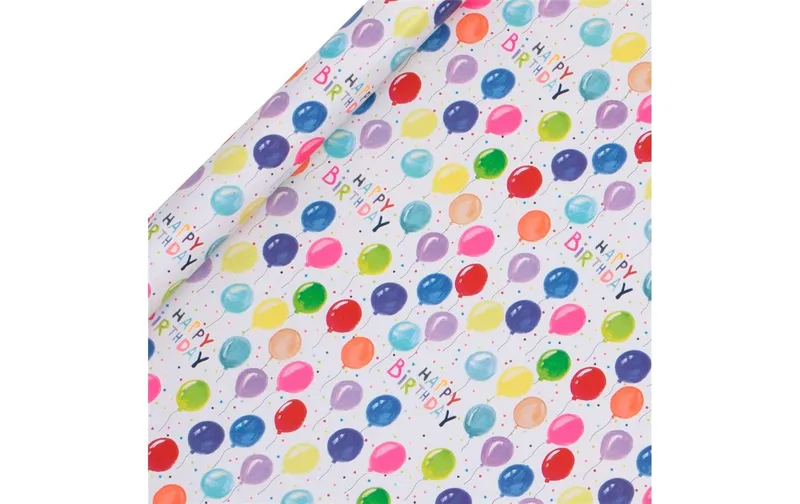 Glick Geschenkpapier Happy Birthday Ballon 2 m x 70 cm