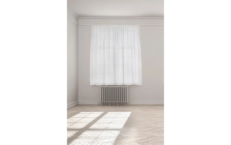 Casa Leon Tagvorhang avec Faltenband Wiola, 140 cm x 175 cm, blanc