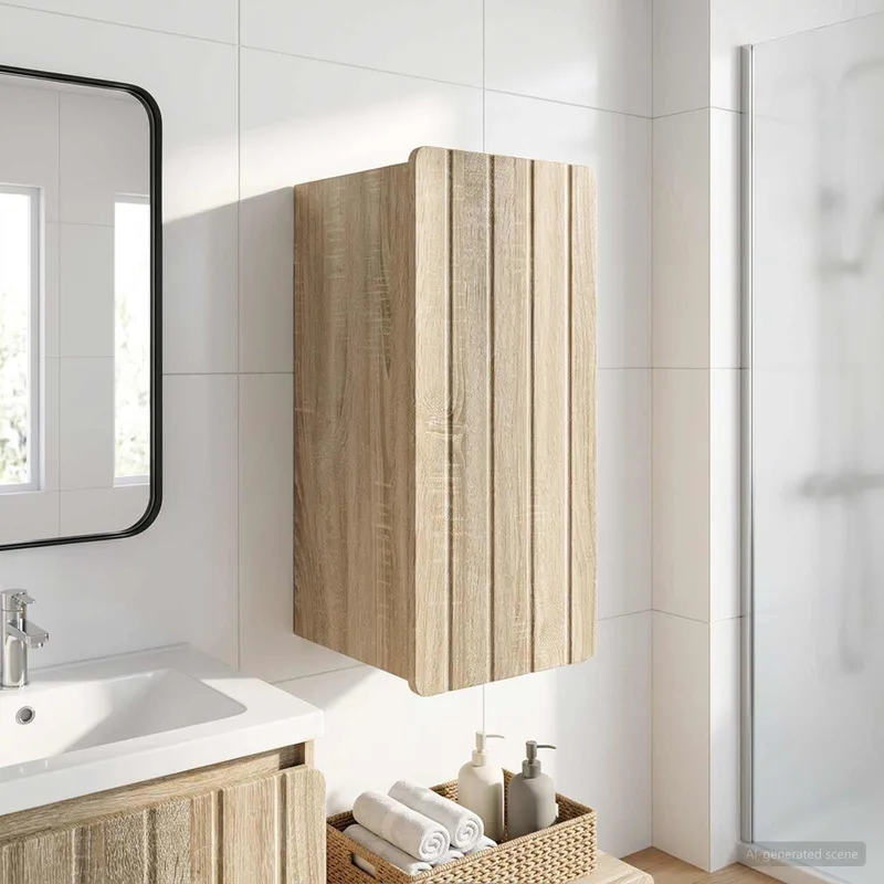 Badezimmer-Wandschrank ZWOLLE Sonoma-Eiche 30 x 31 x 63 cm