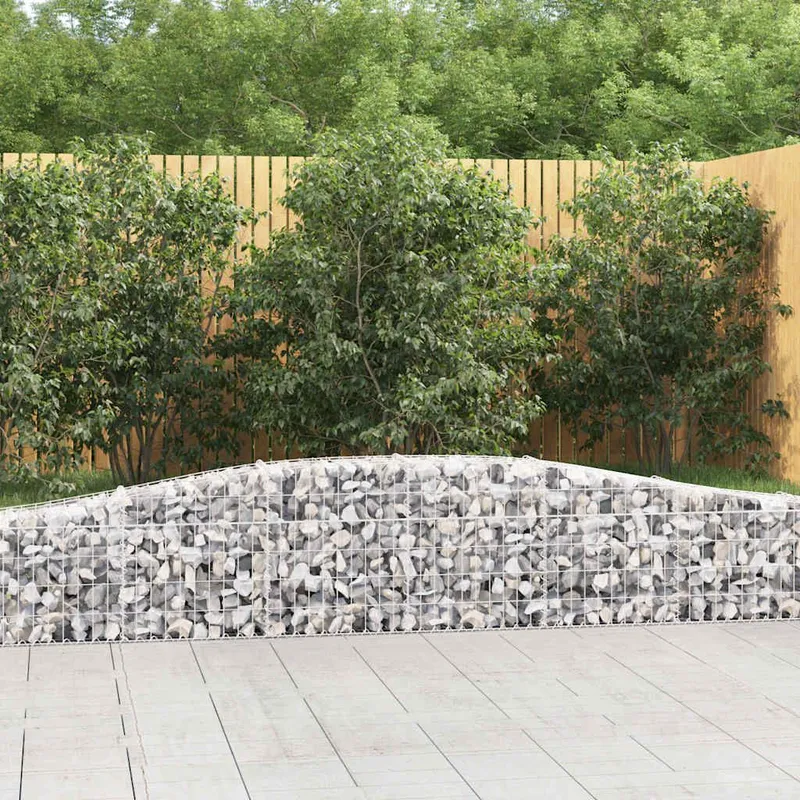 gabbioni con arco 9 pz. 400x30x40/60 cm ferro zincato