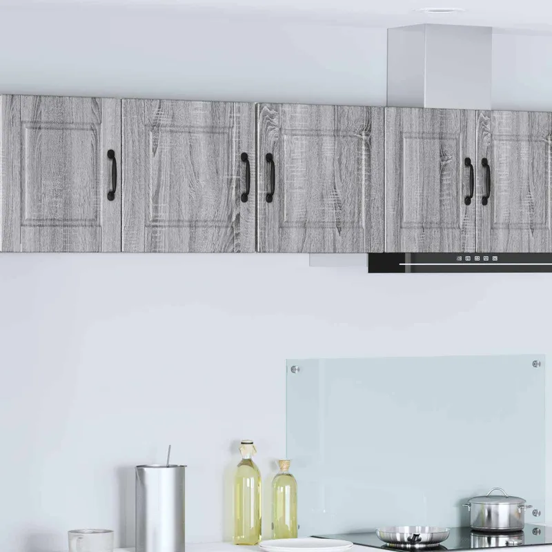 Meuble mural PORTO 2 pc Gris Sonoma Bois d'ingénierie