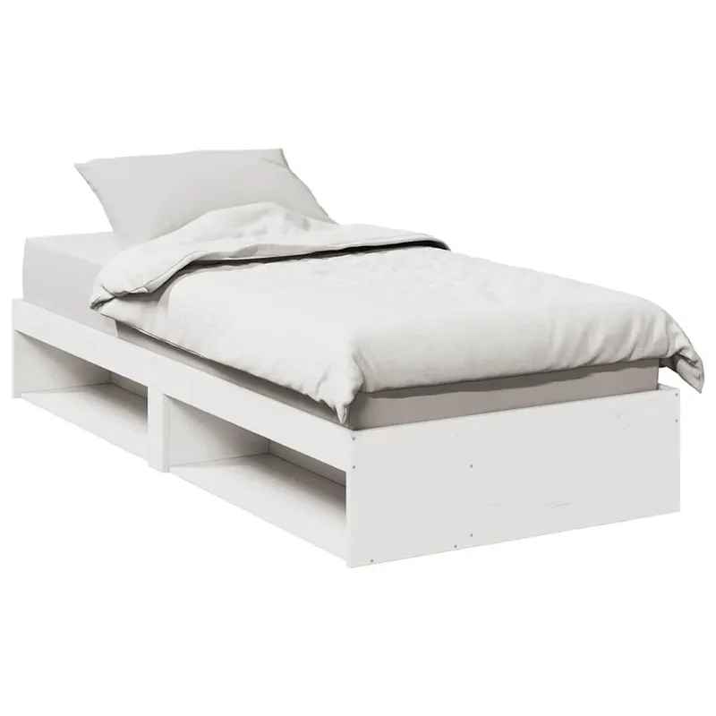 divano letto senza materasso bianco 80x200 cm legno massiccio pino