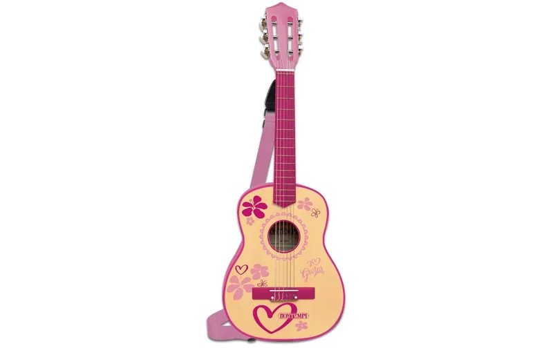 Bontempi Musikinstrument Gitarre 6 Saiten 75 cm pink in Holz