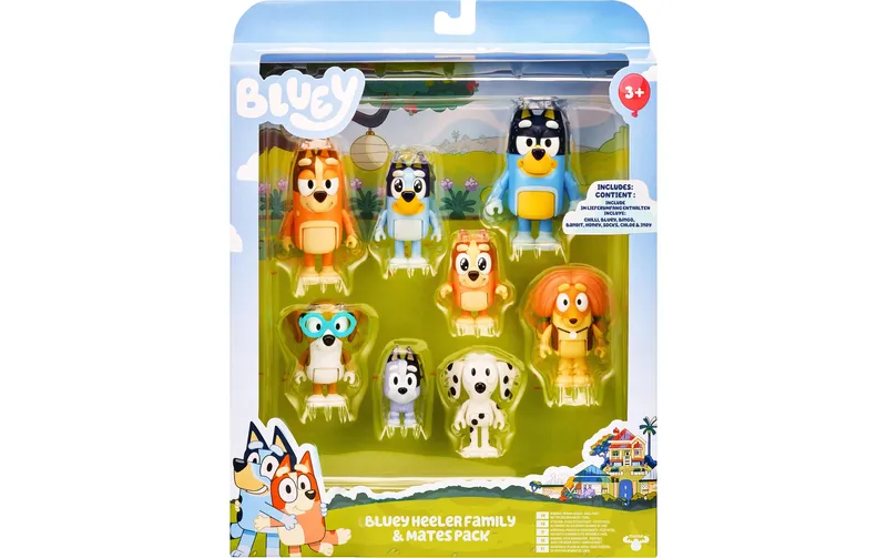 moose Bluey Figuren Achterpack