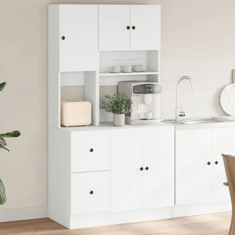 Küchenschrank Weiß 95x50x180 cm Holzwerkstoff