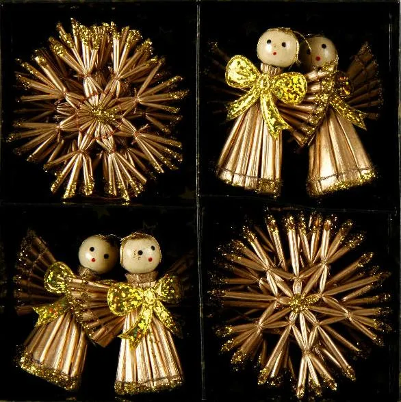 Strohengel e -Sterne Set