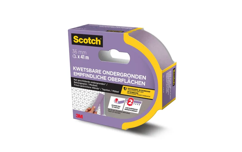 Scotch Malerabdeckband Scotch SENSITIVE SURFACE, 36 mm x 41 m, Rosa