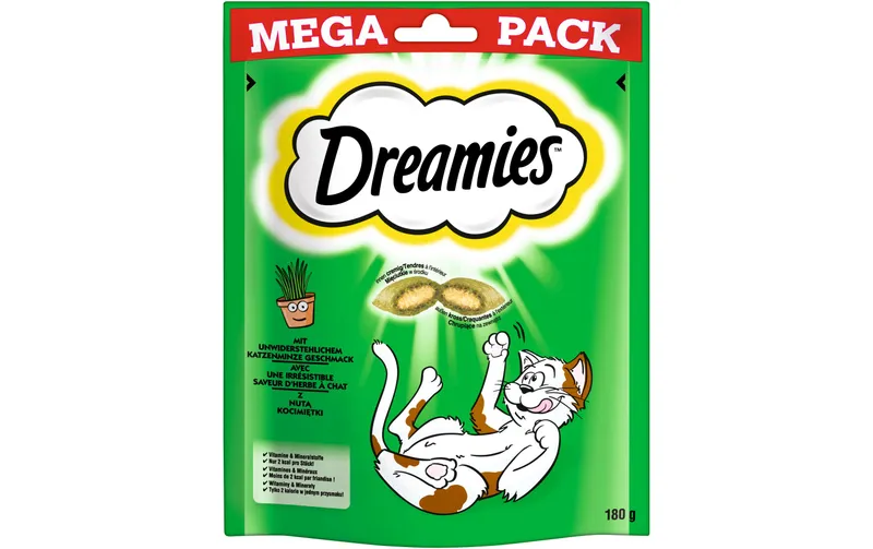 Dreamies Katzen-Snack con Katzenminze Geschmack, 180 g
