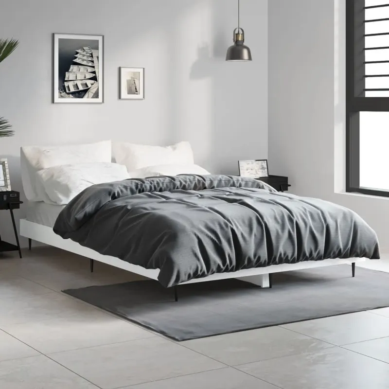 Bettgestell bianco 120x190 cm derivato del legno