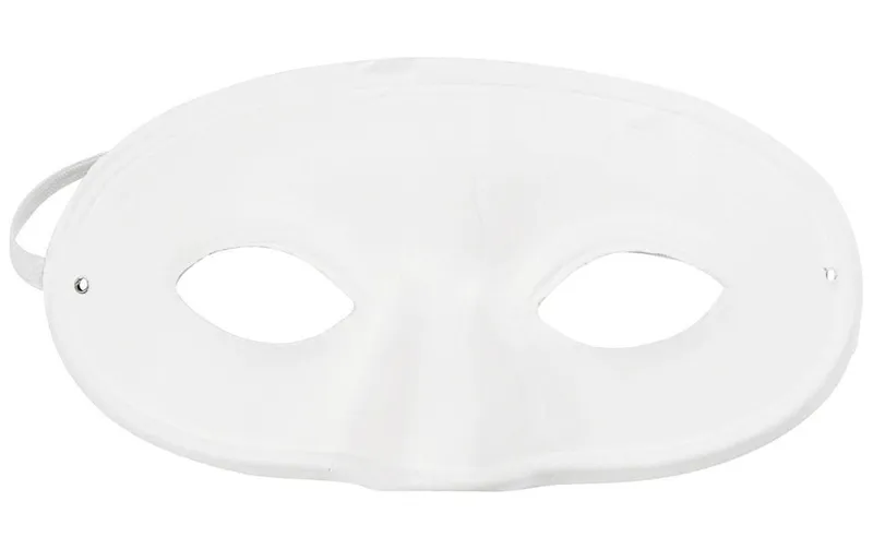 Creativ Company Partyaccessoire Halbmaske blanc, 10 pièces
