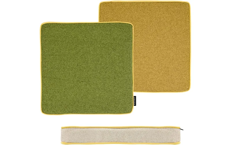 Remember Sitzkissen Wasabi 40 x 40 cm, Gelb/Hellbeige