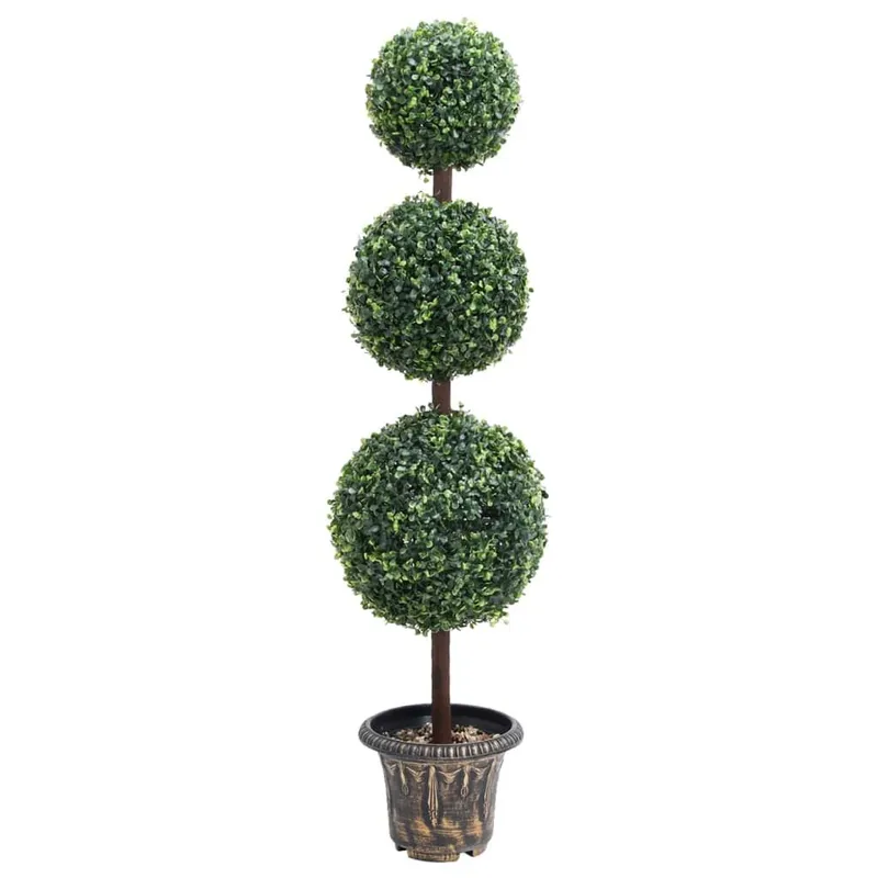 artificiale Buchsbaum mit Topf Kugelform verde 118 cm