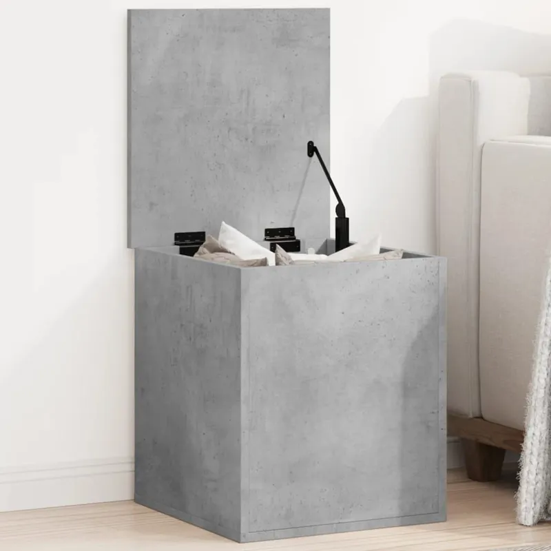 Truhe Betongrau 40x42x46 cm derivato del legno