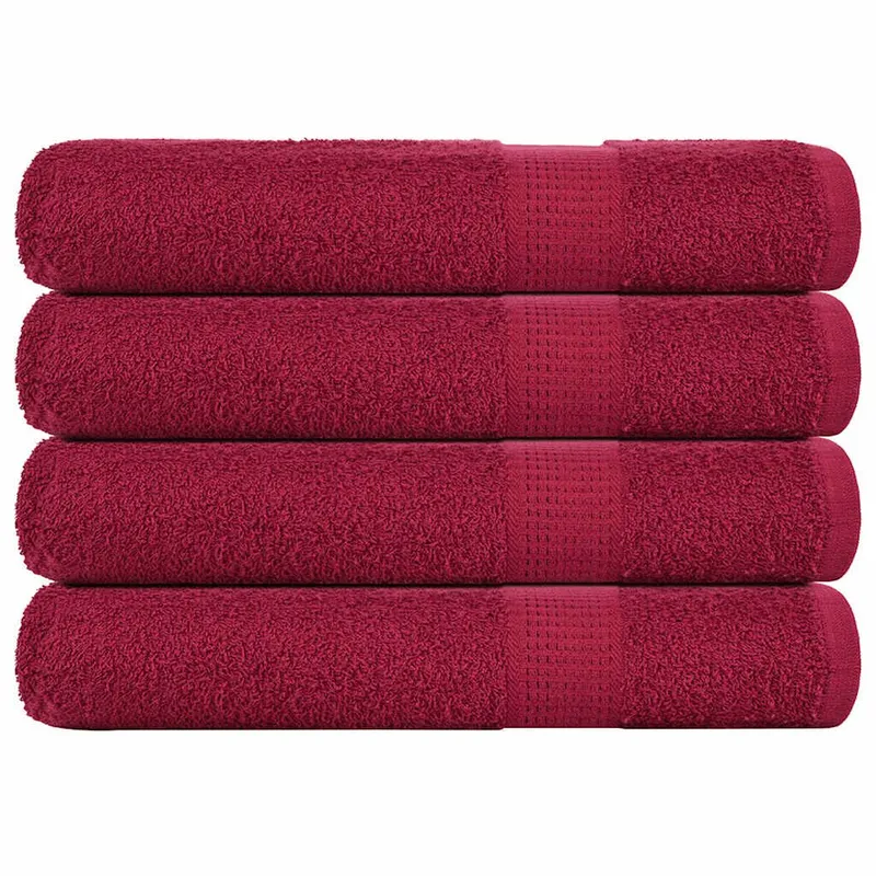Saunatücher FROGN 4 Stk. Bordeaux 80x200 cm 360 g/m²