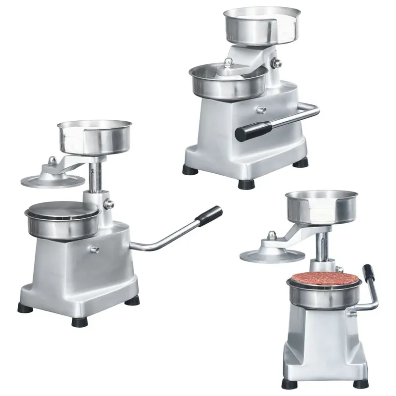 Hamburgerpresse with 500 Trennpapieren Aluminium 10 cm