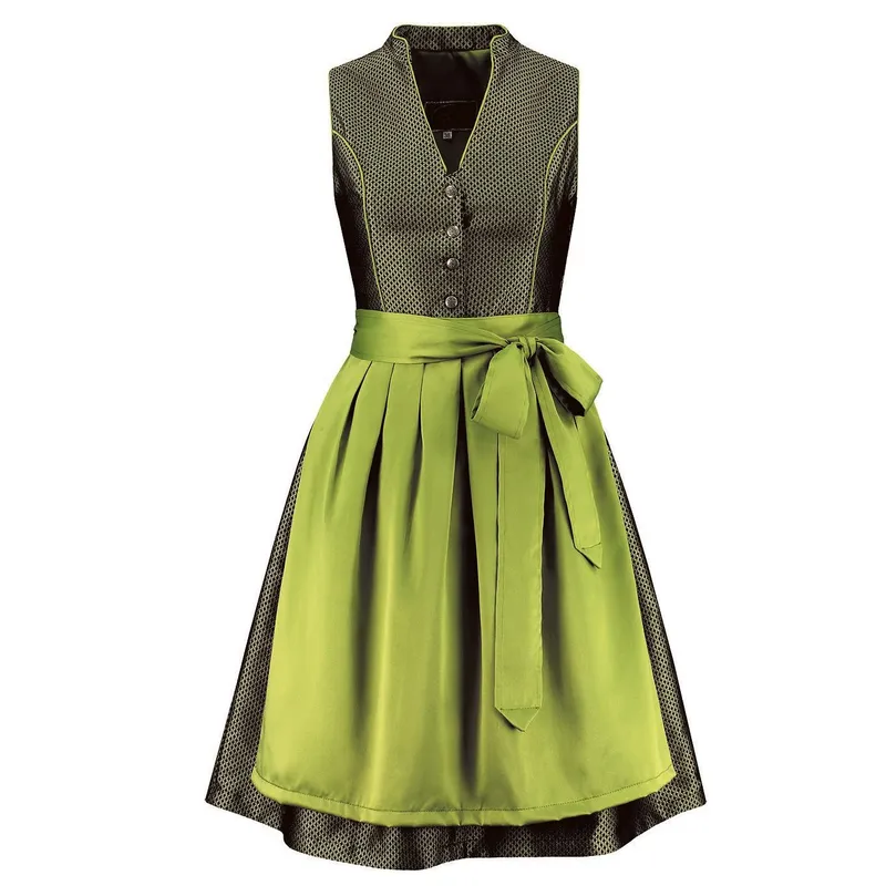 Dirndl grün mit V-Ausschnitt 42