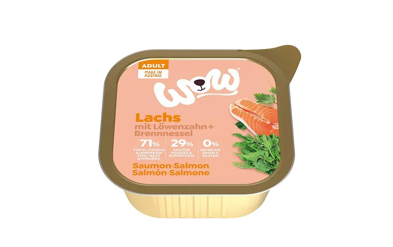 WOW Nassfutter Adult Lachs Schale 150g