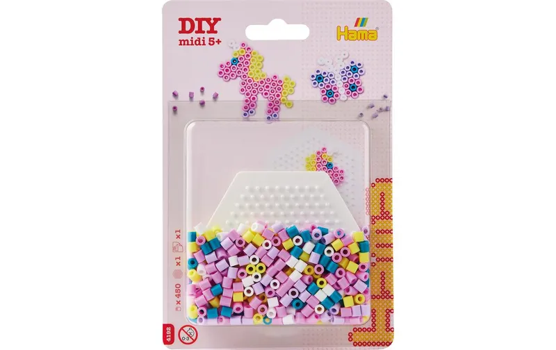 Hama Bügelperlen-Set Sechseck, 450 Stk multicolore