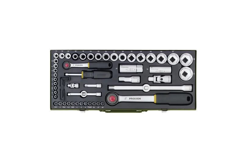 Proxxon Industrial Steckschlüssel-Set 1/4" & 1/2" 56-teilig