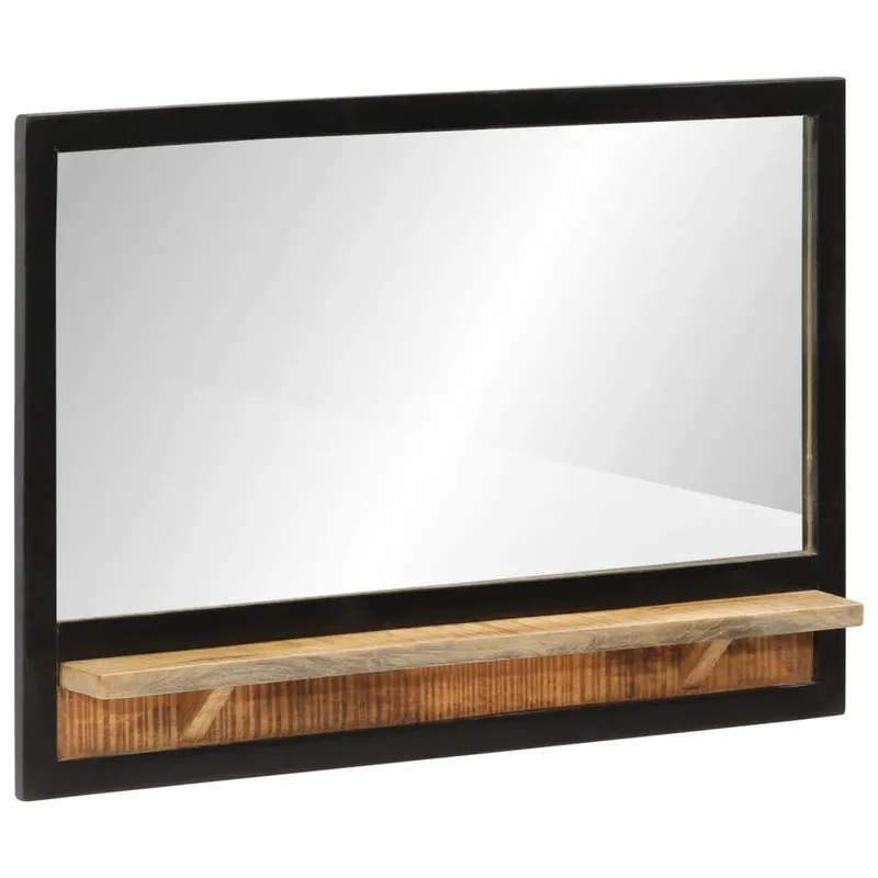 Spiegel con Ablage 80x8x55 cm Glas e Massivholz Mango