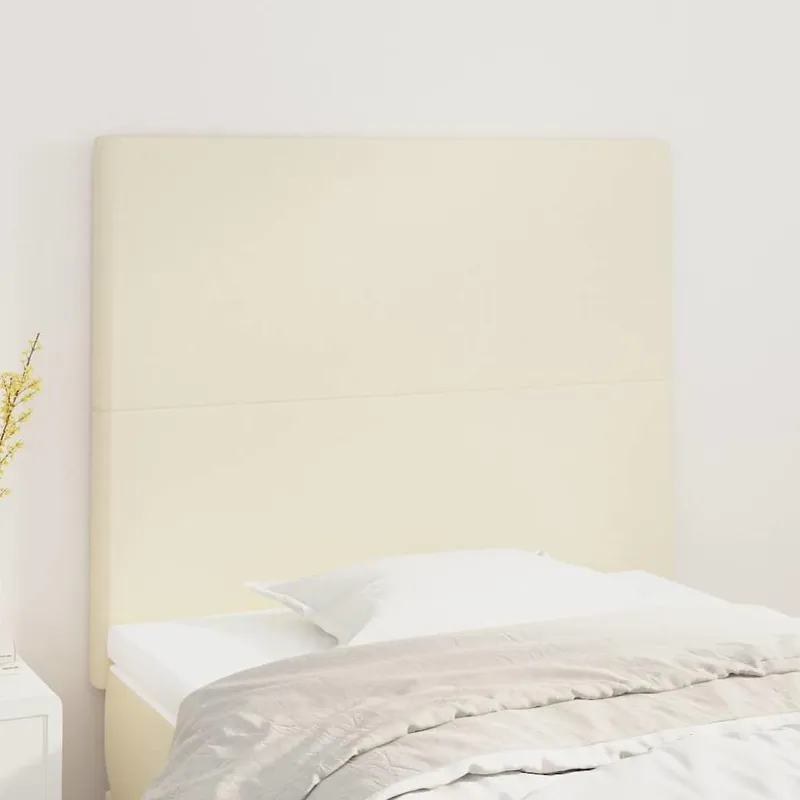 Kopfteil Creme 90x5x118/128 cm Kunstleder