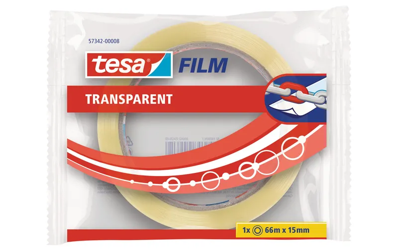 tesa Klebeband 15 mm x 66 m, transparent, 1 Rolle