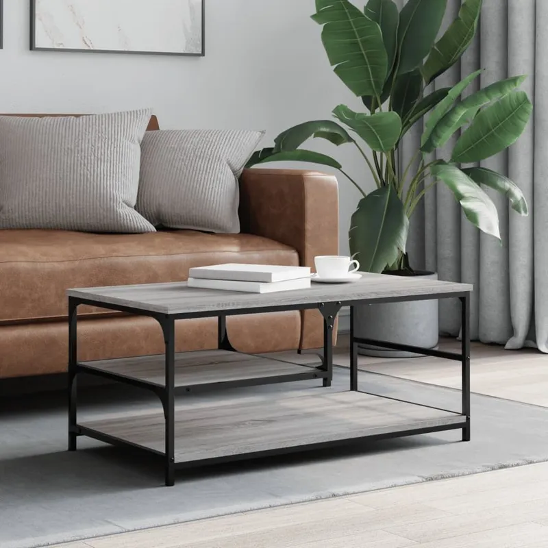 Couchtisch grigio Sonoma 90x49x40 cm derivato del legno