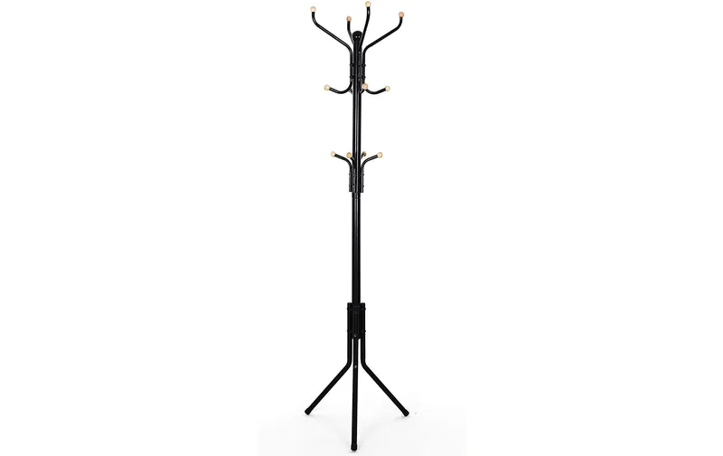 Songmics Garderobenständer 182 cm, Schwarz, Metall