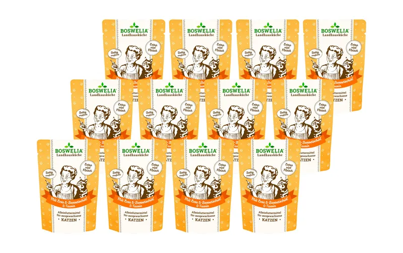 lity's Landhausküche Nassfutter Ente avec Borretschöl, 12 x 100g