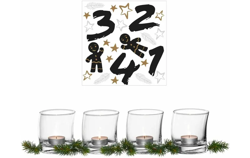 LEONARDO Tischlichter Advent 4 pièces, transparent