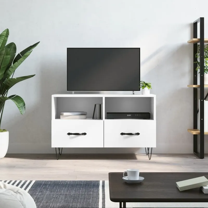 TV-Schrank bianco 80x36x50 cm derivato del legno