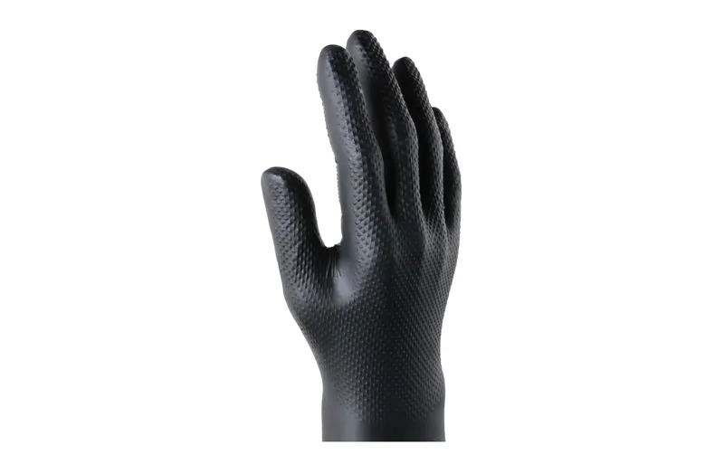 BoldMax Einweghandschuh Max Grip Nitril, L, nero, 50 pezzi